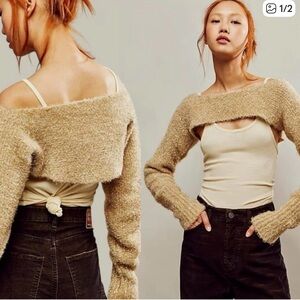 ⭐️NWOT Free People Shimmer Knit Bolero Sweater⭐️